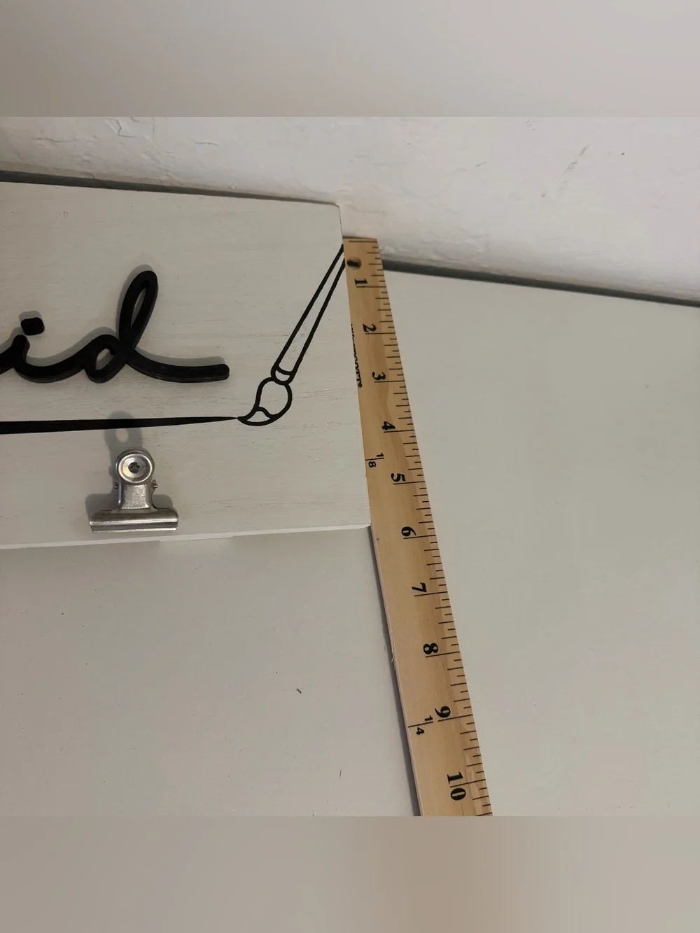 Kirkland Signature White Wall Clip Display with Black Script “Look what I did”